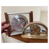 2 Verichron Clocks in Glass Cases