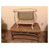 Wicker Coffee Table & Lamp Table
