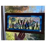 Painted Glass Panel w/Wood Frame