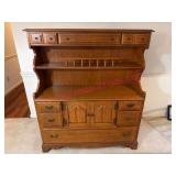 Petite Maple Hutch w/Drawers & Shelves