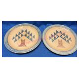 2 Pfaltzgraff USA  America 10in Dinner Plates