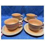 4 Pfaltzgraff USA America Cups & Saucers