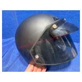 Black Helmet w/Visor & Strap, 2002, Medium