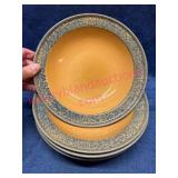 4 Pfaltzgraff USA America Flanged Soup Bowls