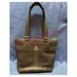Nice Coach Black Leather Handbag / Purse