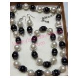 Jewelry Gift Set w/ Black & White Beads