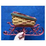 2007 Longaberger Holiday Basket w/Iron Runner