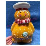 Hand Painted Ceramic Gingerbread Jar