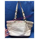 Coach White Leather Shoulder Bag