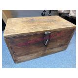 Old Wooden Box w/ Locking Mechanism