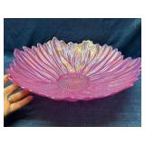 Pink Iridescent Flower Bowl by Akcam