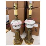 Brass & Porcelain Table Lamps