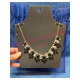 New Gold-Tone Rhinestone Necklace