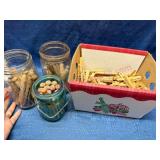 Wooden Clothespins & Mason Jars