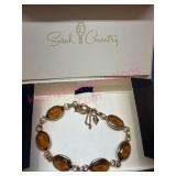Sarah Coventry Bracelet w/ Amber Stones