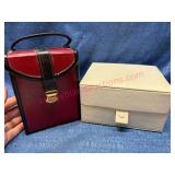 2 Jewelry Boxes w/ Compartments & Handles