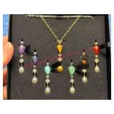 Gold-Tone Necklace w/ 6 Pendants