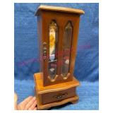 Wooden Jewelry Box w/ Glass Doors