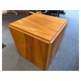 Vtg Wooden 16in Cube Storage Box or Riser