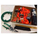 Tools, 2 Ratchet Straps, etc