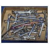 Flat of 43 Various Wrenches