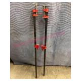 4ft Pipe Clamps w/ Red Cast Heads