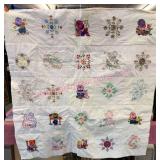 Baby Quilt w/ Embroidered Patterns