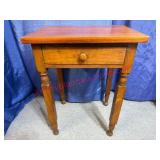1800s 1-Dr Wooden Stand w/Turned Legs