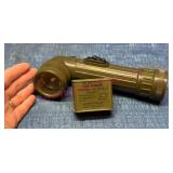 Vtg Military Flashlight & Foot Powder Tin