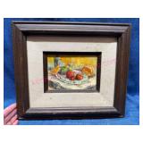 Still Life Oil Painting in Wood Frame