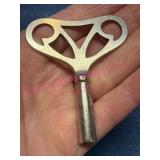 Metal Clock Key W/ Ornate Design