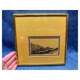 Framed Ink Drawing by R.E. Talk