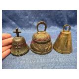 3 Brass & Bronze Decorative Bells