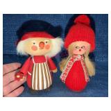 Sweden Wooden Figures in Red Outfits