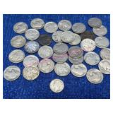 Mercury Dime & 30+ Buffalo Nickels