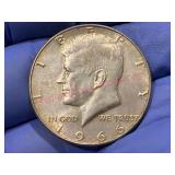 1966 Kennedy 40% Silver Half Dollar Coin