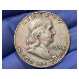 1954-D Franklin 90% Silver Half Dollar Coin