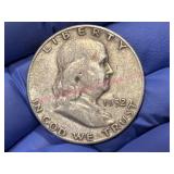 1952-S Franklin 90% Silver Half Dollar Coin