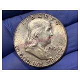 1963 Franklin 90% Silver Half Dollar Coin