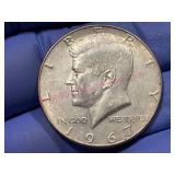 1967 Kennedy 40% Silver Half Dollar Coin