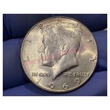 1969 Kennedy 40% Silver Half Dollar Coin