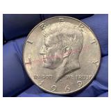 1969 Kennedy 40% Silver Half Dollar Coin