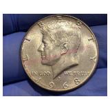 1968 Kennedy 40% Silver Half Dollar Coin