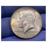 1968 Kennedy 40% Silver Half Dollar Coin
