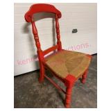 (G)ï¿½French Country Chair w/Rush Seat (orange)