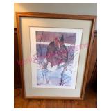 (LR)ï¿½Lrg Bunny Print in Wood Frame