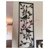 (LR)ï¿½Metal Wall Decor w/Birds & Leaves