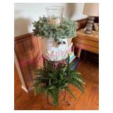 (LR)ï¿½Decorative Plant Stand w/Accessories