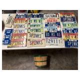 (G)ï¿½26 Indiana License Plates in Basket