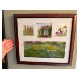 (K) Framed Watercolor Painting by Beuke